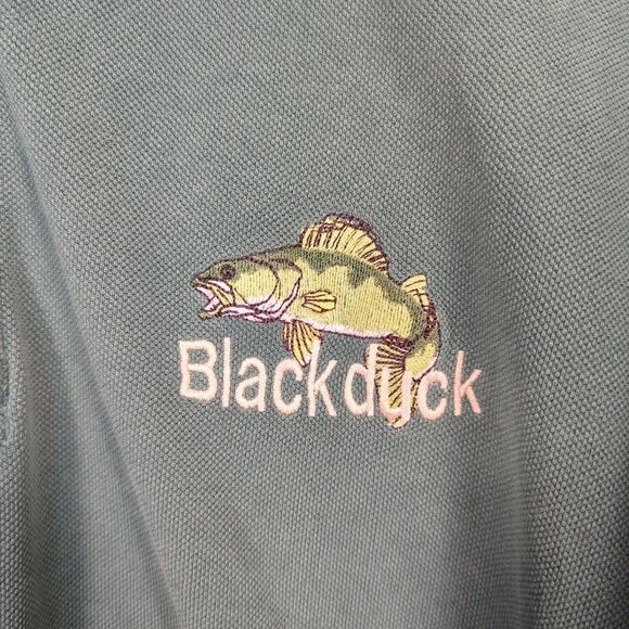 Vintage Blackduck Minnesota Green Embroidered Polo Shirt LA Loving Men's Large - Picture 2 of 8